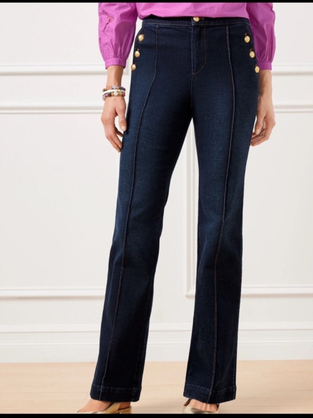 NWT Talbots High Waist Sailor Flare Leg Jeans